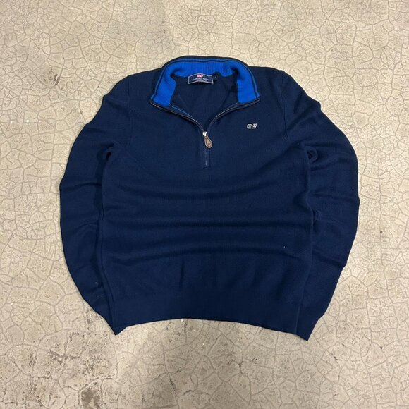 Navy Blue Vineyard Vines Quarter Zip - Picture 2 of 6